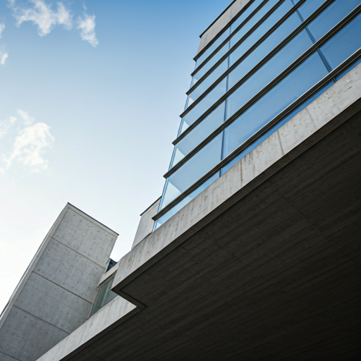 Building facade, as seen from the ground